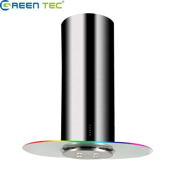 Black Stainless Steel 90 cm Island Range Hood Kitchen Smoke Extractor Chimney