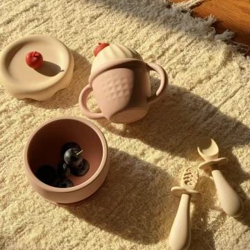 Soft Pastel Kids Dinner Set with Ergonomic Design