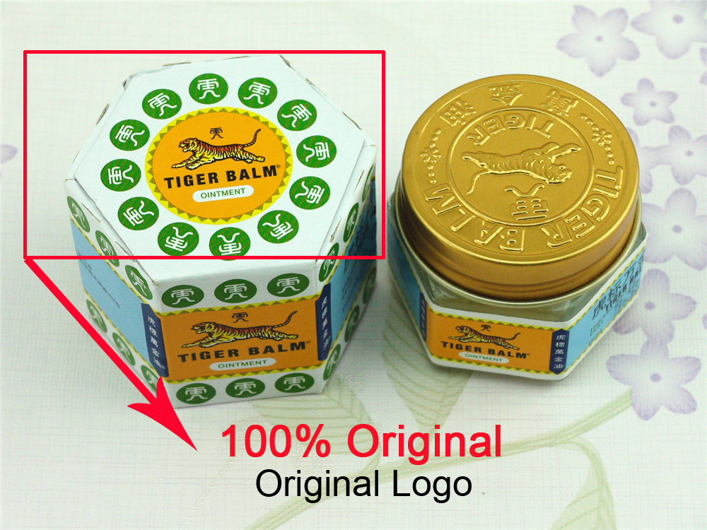 Sumifun 1Pcs 100% Natural Original White Tiger Balm Ointment For Headache Stomachache Pain Relieving Essential Massager C102