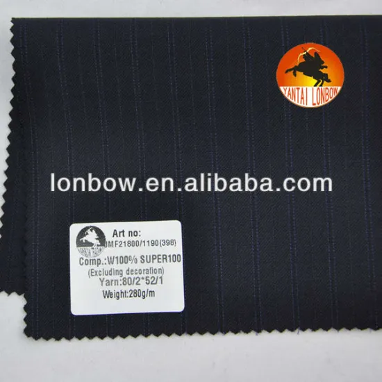 Super100 Fine quality Italia design worsted wool men's suiting fabric