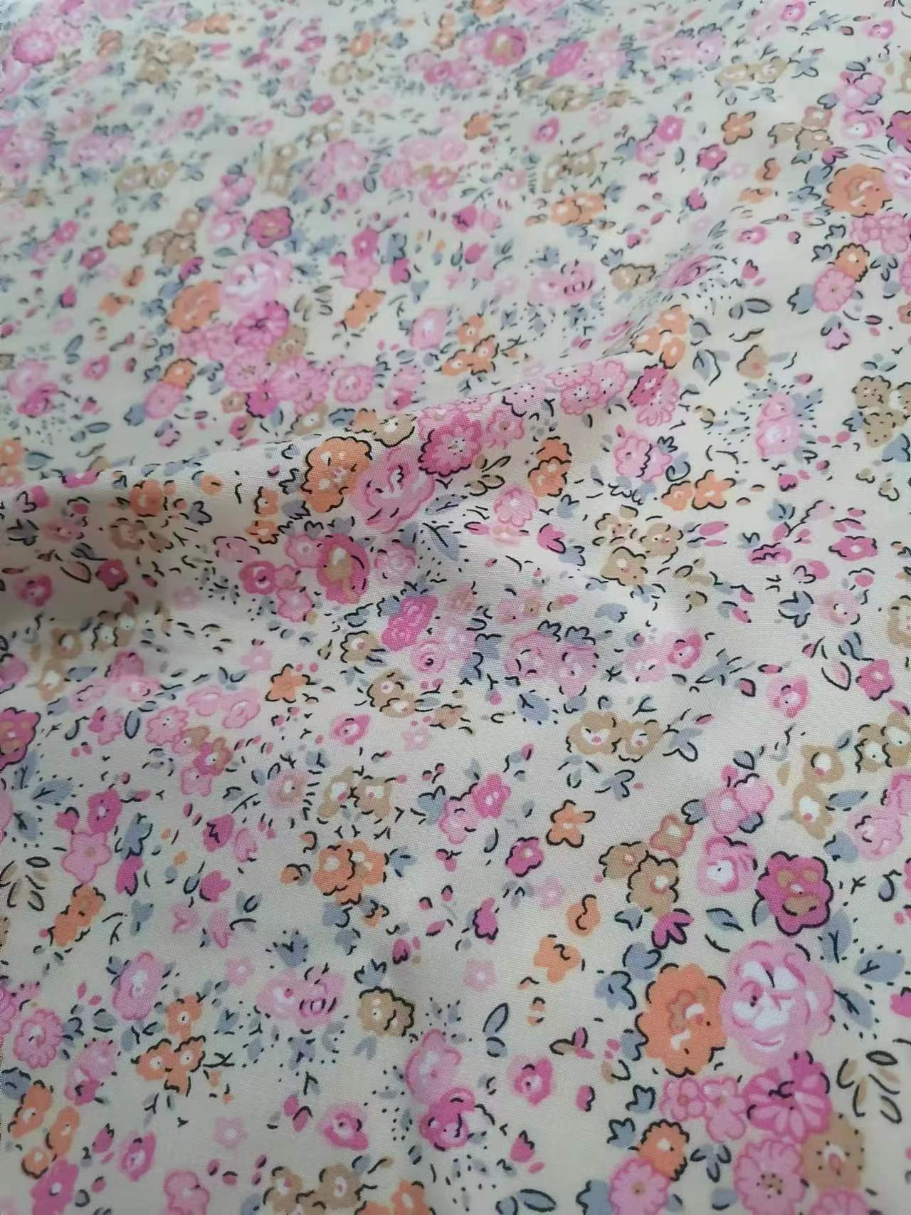 45s rayon poplin printed fabric