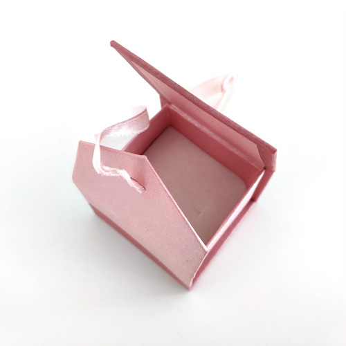 caja de anillo de regalo de boda caja de regalo rosa con cierre magnético mini