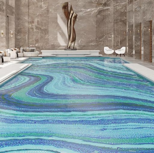 Swimming Pool Pattern Glass Mosaics