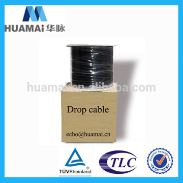 HM-1998-08 FTTX 1/2 Core 0.4x7 strand corning g653 optic fiber cable Self Support Drop fiber optical Cable Flat Type