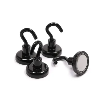 36mm Magnetic Hook black neodymium magnet hook