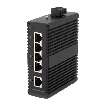 Gigabit 5-Port DIN-Rail Ethernet Extender Industrial Network Switch