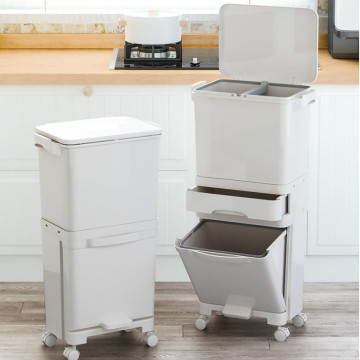 Trash Can Kitchen Compost Bin Recycle Composter Home Garden Bathroom Trash Can Cubo Basura Reciclaje Recycling Bin BA60LJ