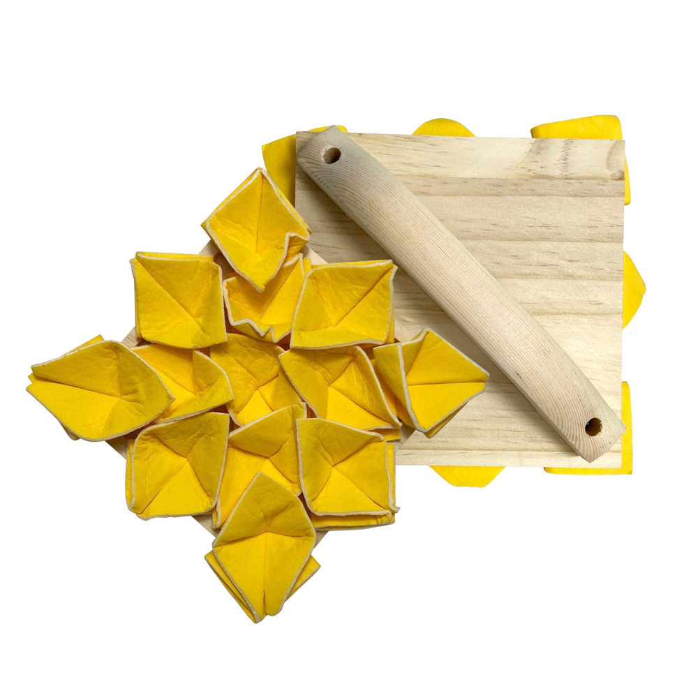 Sello de patrón de trapos de mango de madera