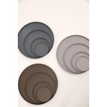 Tray Metal Presentation Plates Round Metal Serving Tray Factory