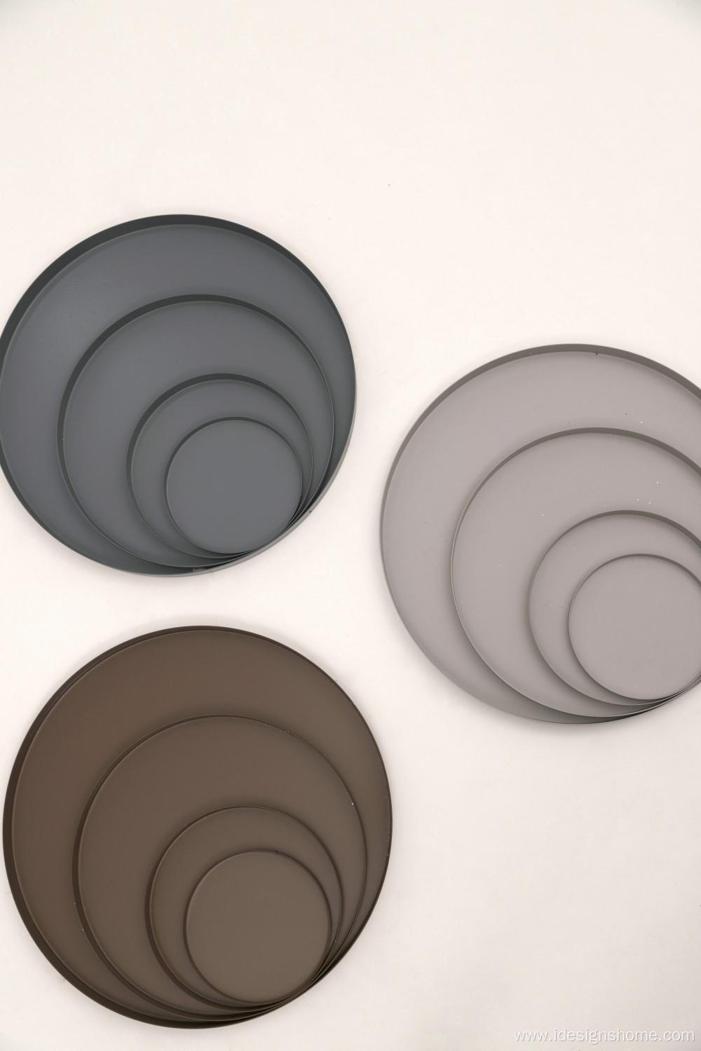 Metal Presentation Plates Round Metal Serving Tray