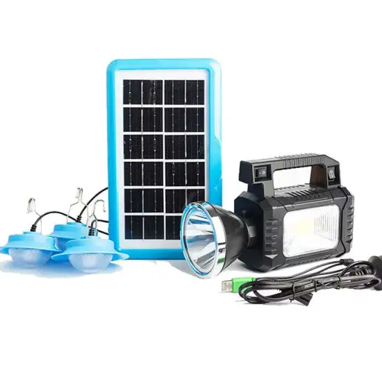 High-Quality Mini Solar Home Lighting System Kit: 3 Flying Saucer Bulbs + Portable Solar Panel - Perfect for Home Use