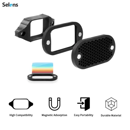 Honeycomb Grid Filters Set for Nikon Canon Flash Speedlite - Selens MN-BK Magnetic Flash Modifiers