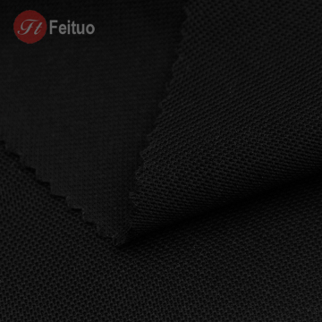 Wholesale 100% Polyester Knitted Black Pique Mesh Polo Shirt Fabric