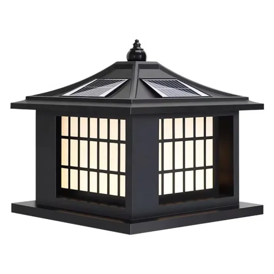 Hotel Villa Waterproof IP65 Garden Solar Column Light with Glass LED Outdoor Lamp