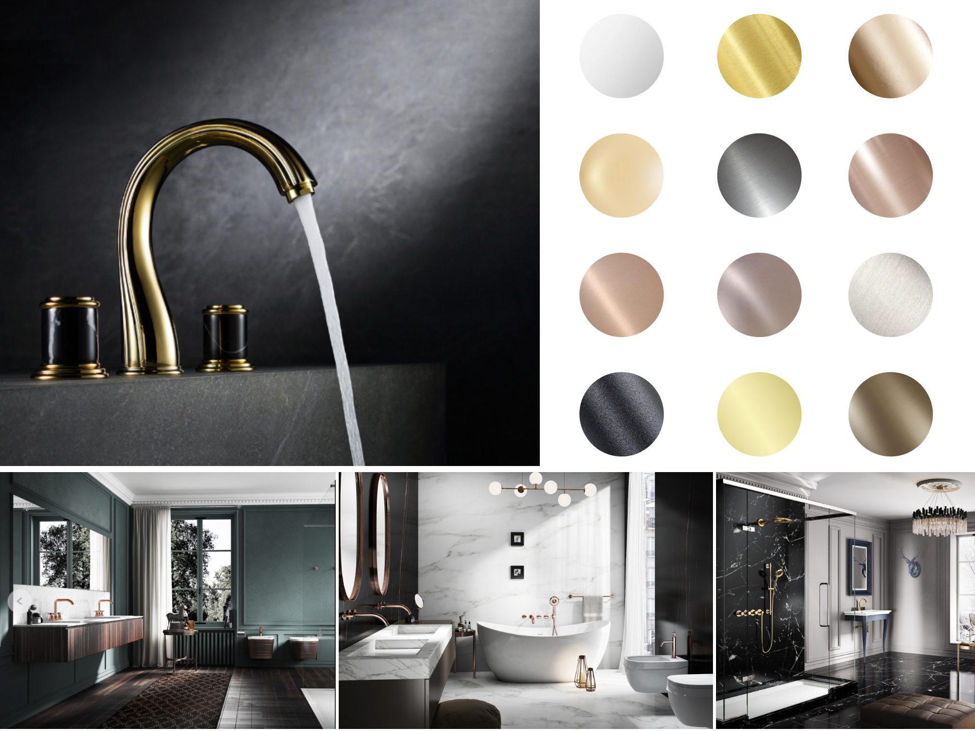 Colors for bathroom faucets