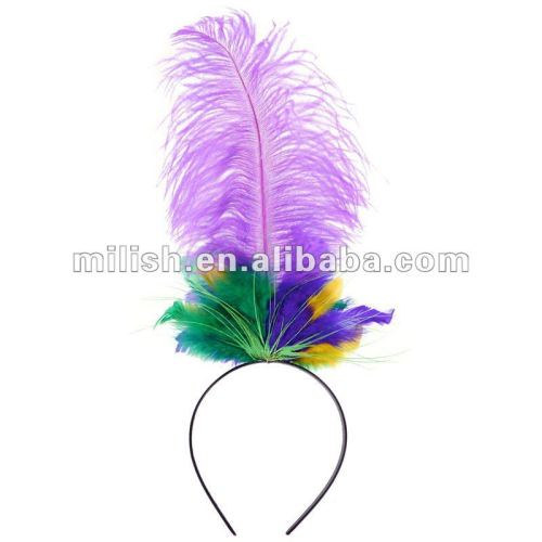 Party crown head band/headband accessories/Mardi Gras Feather Head Band MPA-0076