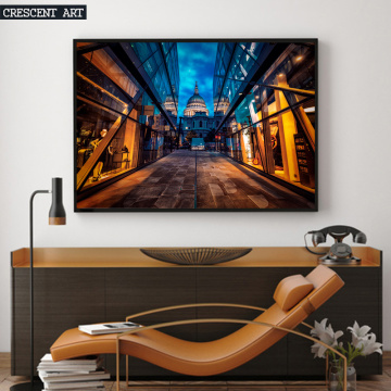 Walking Street Painting on Canvas Print