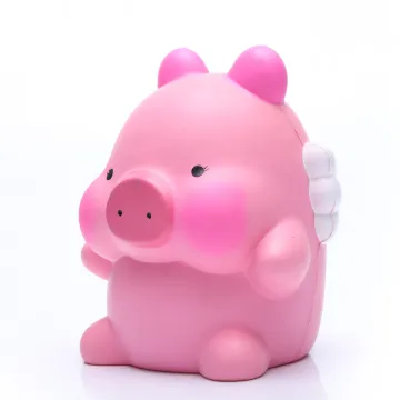 Huge Pink Pig Jumbo Burger Stress Ball - Kids Toy