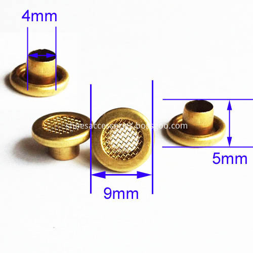 brass mesh eyeltes with washers 9x4x5mm