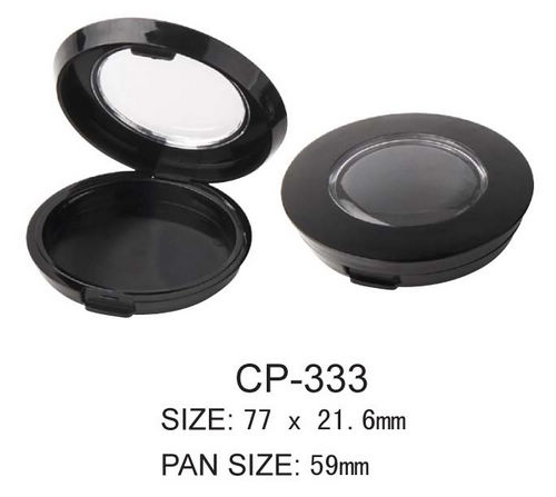 Compact cosmétique rond en plastique avec une casserole de 59 mm