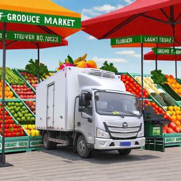 Customized Used Foton 4x2 1T Mini Gasoline Refrigerator Truck for Sale: Transport Vegetables, Meat, and Eggs