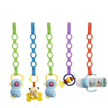 Clips de chupete de bebé personalizados correas de seguridad de juguete de silicona