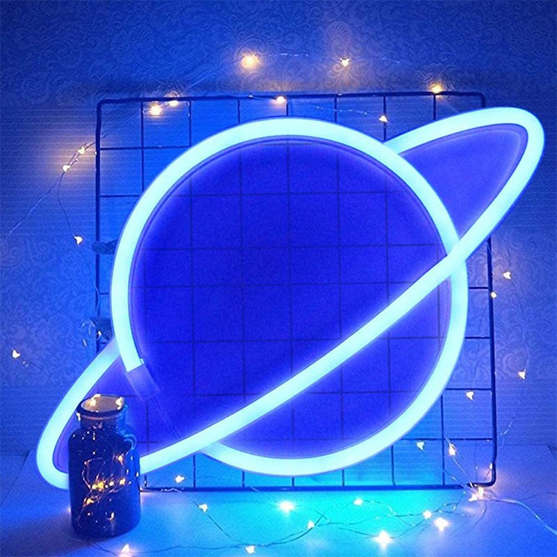 Blue Planet Light Neon Light Zeichen