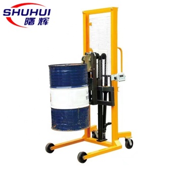 400kg Manual Oil Drum Stacker with Scale and 1600mm Lifting Height