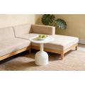 Mesa de centro redonda blanca minimalista MDF con mate