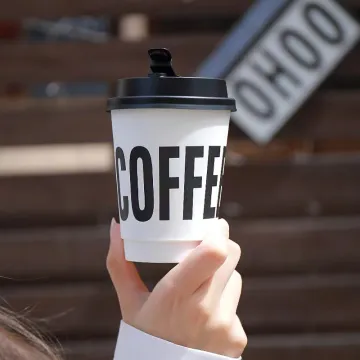 Disposable 12oz Coffee Paper Cup with Lid