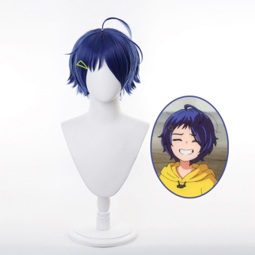 Wonder Egg Priority ohto ai คอสเพลย์วิก - 30 ซม. สั้นสีน้ำเงินเข้มขายส่ง