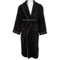 luxury custom black cotton terry towel robe bathrobe