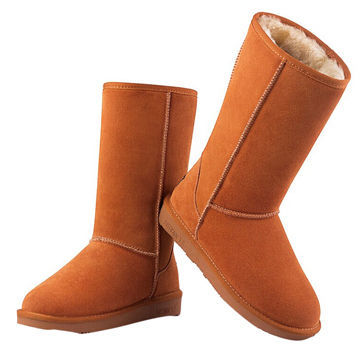 Women Long Winter Boots, with Leather Upper, Rubber Out sole, Any Color is Available