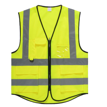 Safety vest with clear pocket