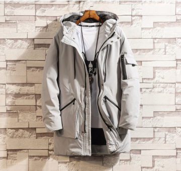 Jaket Katun Hangat Tebal Pria, Disesuaikan OEM
