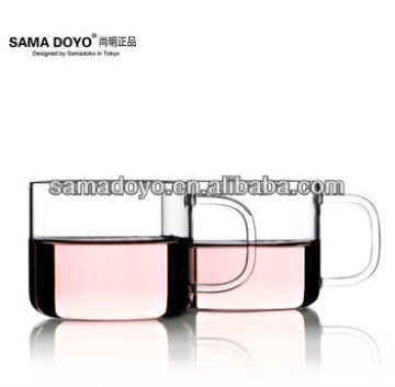 Free Samples! 150ml Clear Glass Cup/Cups/Mugs with Handle on Promotion