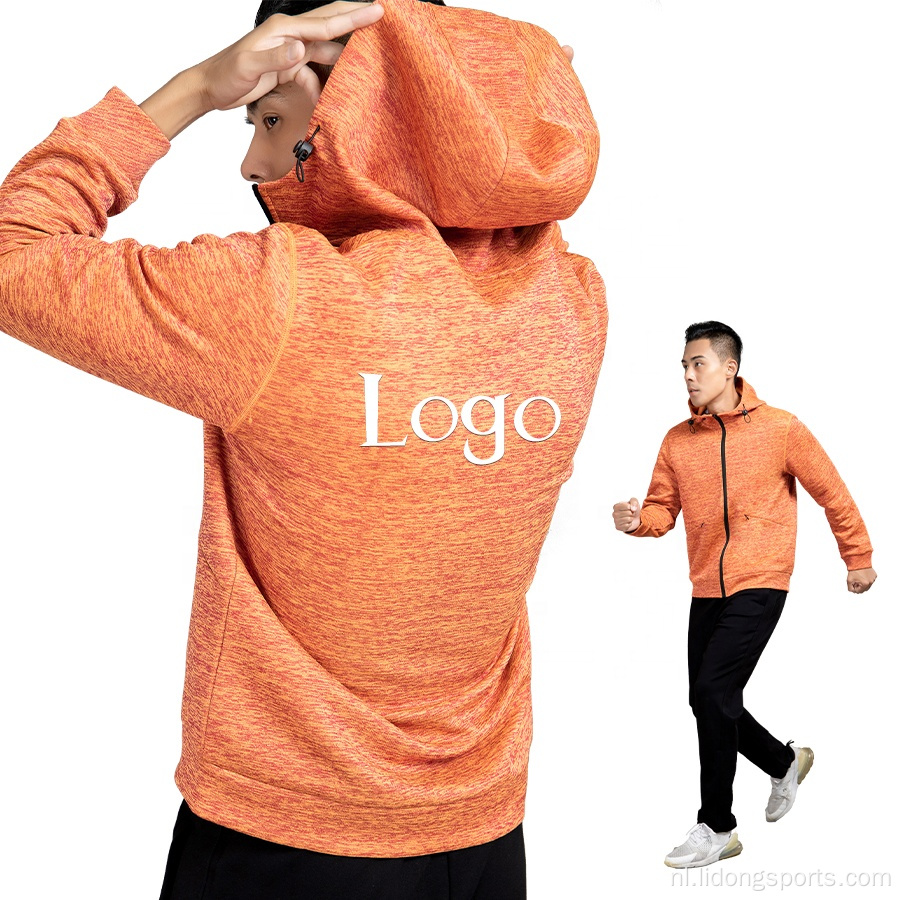 Hoge kwaliteit sublimatie workout zip -up hoodie