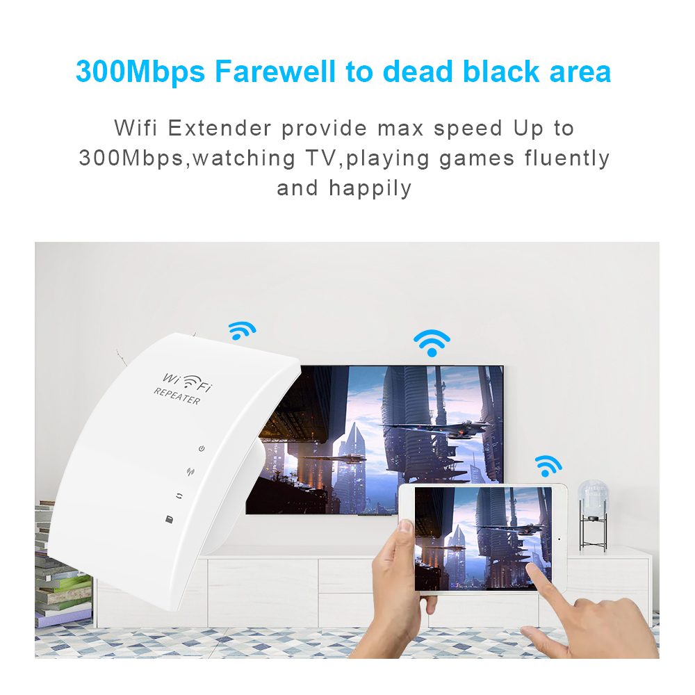 Wifi Extender Signal Amplifier 802.11N Wifi Booster 300Mbps