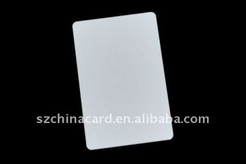 Credit card size plastic blank card
