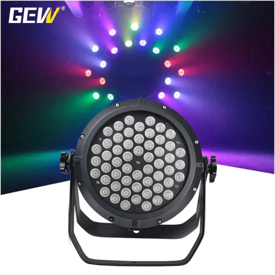 GEVV High Power Stage Lighting RGBW Par Can IP65 Waterproof DMX 54*3w