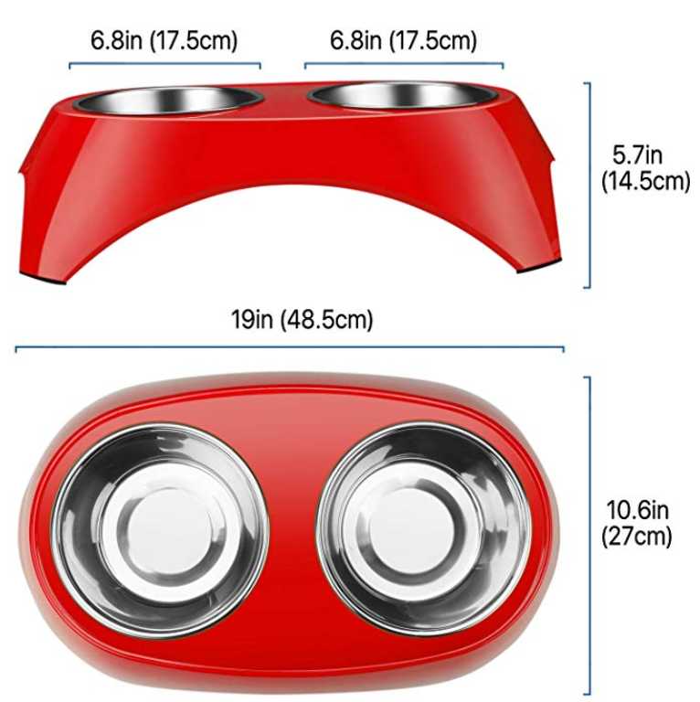 Removable Tray Dog&Cat Bowls