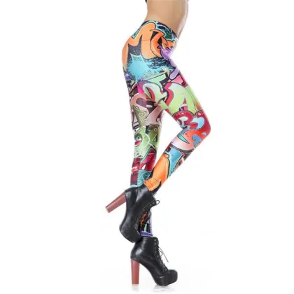New printting girls hot leggings sexy legging 3D printing japanese legging pantyhose jeans leggings