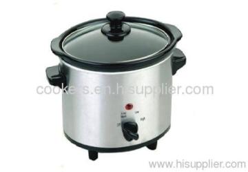 Round Slow Cooker 2qt Ceramic Pot 