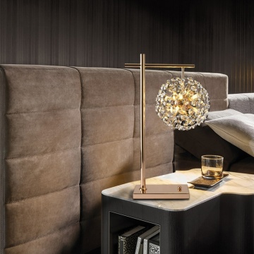 Modern Nordic Crystal Gold Luxury Candelabra LED Night Light for Bedroom Decoration
