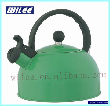 Stainless Steel Coloured Whistle Kettle
