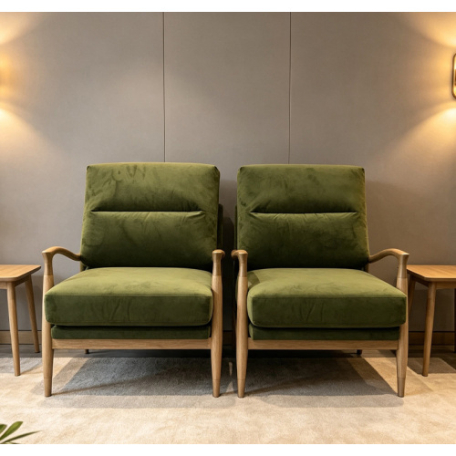 Kerusi Sofa Single Abad Pertengahan Vintage untuk Kafe Ruang Tamu