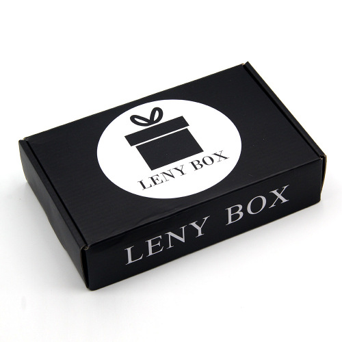 Custom Logo Matte Black Paper Corrugated Mailing Box