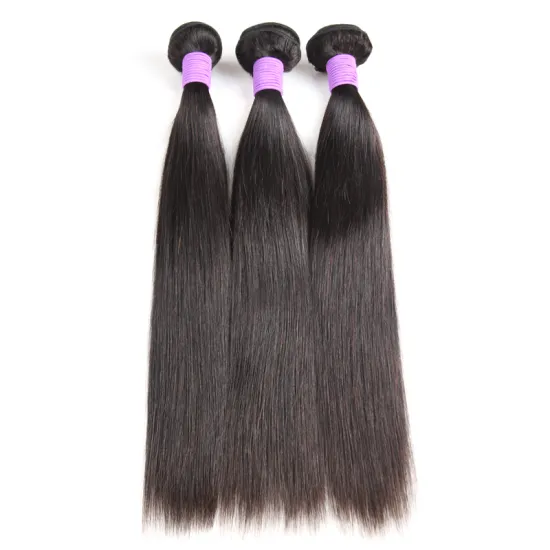 Wholesale straight 100% natural cuticled aligned hair extension