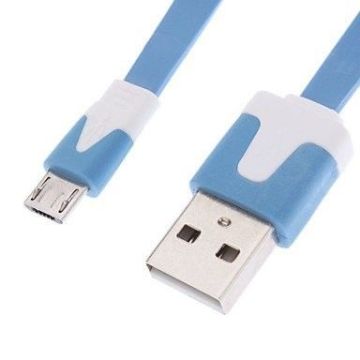 Flat Colorful Micro Usb Cell Phone Data Cables Long For Google Nexus 7 Tablet
