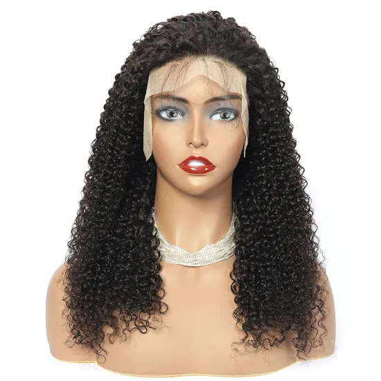 150% 180% Density HD 13x4 lace Human Hair Wig Kinky Curly Lace Wig Natural Virgin Human Hair Lace Front Wig for Black Women